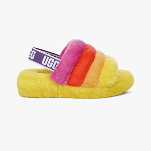 Ugg Rainbow Fluff Yeah Tofflor Herr Olika Färger/Gula (246580DKF)